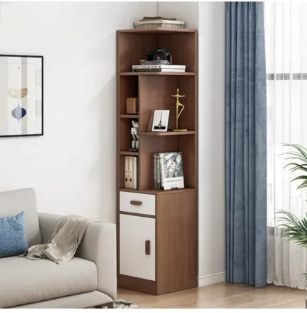 Estante Esquinero Piero - Gales y Blanco