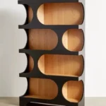 Estante Repisero Curvi - Negro y Panela