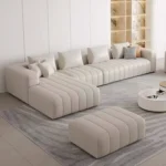 Sofa Seccional Zayen 4 Cuerpos Izquierdo + Puff - Ivory