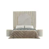 Cama Tapizada Livia - 2 Plz - Beige