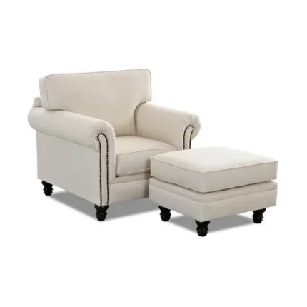 Butaca Gulis Vintage + Puff - Beige