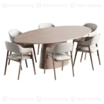 Juego de Comedor Varmland - Ivory y Marrón