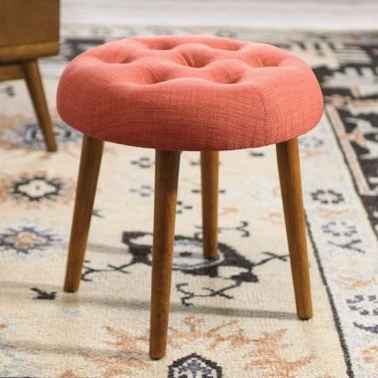 Puf Capitone Francisco Rectangular - Rojo