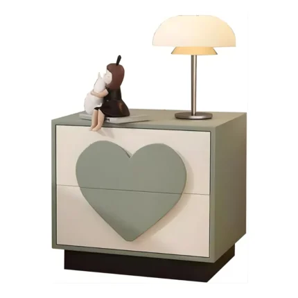 Mesa Infantil Corazones - Verde y Beige