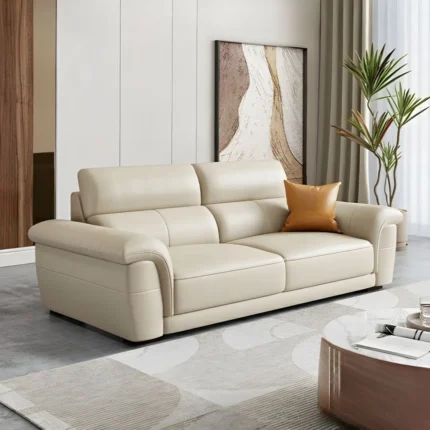 Sofá Acolchado Lecce 3 cuerpos - Aneka Marfil
