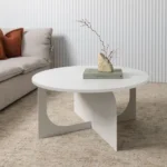 Mesa de Centro Alok - Blanco y Marrón