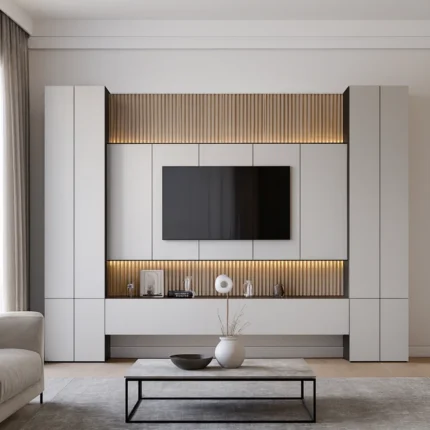 Centro de Entretenimiento Jumi - Marrón y Beige