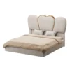 Cama Tapizada Homfa Corazón Queen - Beige - Imagen 2