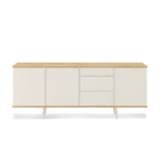 Aparador de Melamina Rectangular Lyon 3 Puertas - Vintage