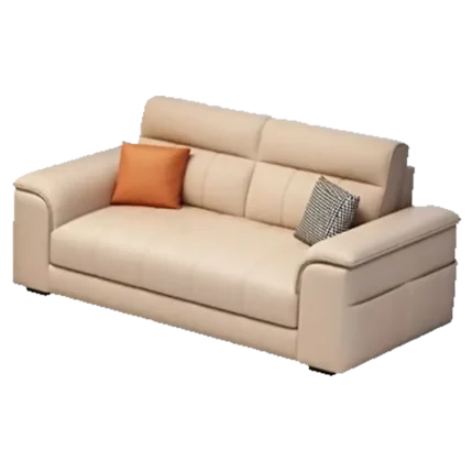 Sofá Acolchado Ferrara 3 cuerpos + Bolsillos Laterales - Aneka Marfil