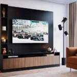 Centro de Entretenimiento Neo Mosta 3 Puertas - Negro y Marrón