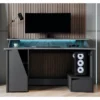 Escritorio Gamer Kikunojo Moderno - Gris Oscuro