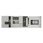 Centro de Entretenimiento Skadi 65 pulg - Blanco - Gris