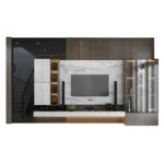 Centro de Entretenimiento NovaCore  65 pulg - Marrón - Blanco
