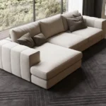 Sofa Seccional Monark 3 Cuerpos Izquierda + Puff - Ivory