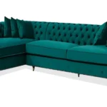 Sofá Chesterfield Majestic Charcoal 3 Cuerpos Sec Izq - Verde Jade
