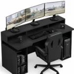 Escritorio Gamer Sanji Moderno - Roble Negro