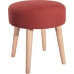 Puff Capitone Francis Circular - Rojo