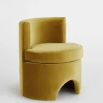 Puff Linen Circular- Amarillo Oro
