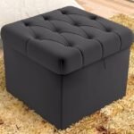 Puf Capitone Terracota Rectangular - Gris Oscuro