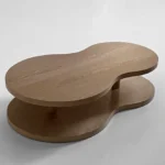 Mesa de Centro Peanut - Blanco y Marròn