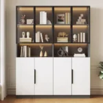 Vitrina Ara Moderna Iluminada - Gris y Blanco
