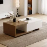 Mesa de Centro Rass - Marrón y Blanco