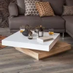 Mesa de Centro Girat - Marrón y Blanco