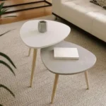 Mesa de Centro Lorens - Gris y Beige