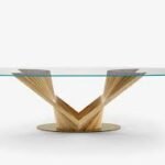 Base de Comedor de Vidrio Landskrona - Beige
