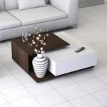 Mesa de Centro Mouse - Marrón y Blanco