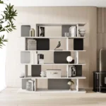 Estante Repisero Harmony - Blanco y Gris